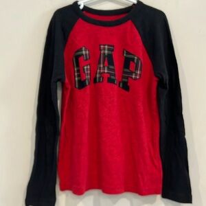 Gap Boys Red Black Long Sleeve Shirt Size S